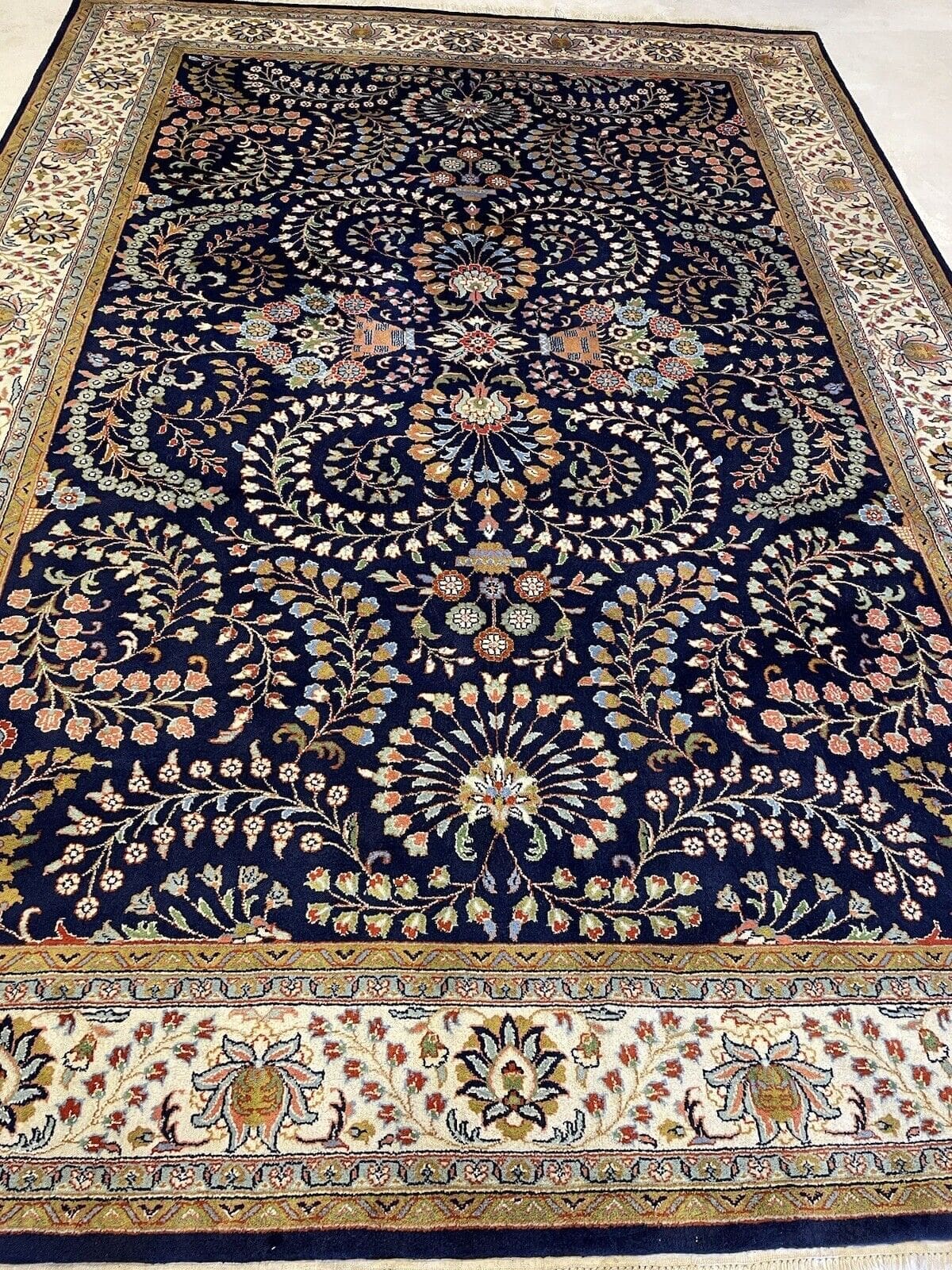 Orientteppich Kashmir 350 x 250 cm Schurwolle handgeknüpft