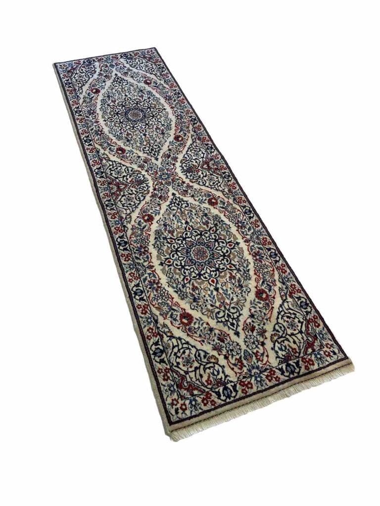 Perserteppich Nain 210x62 cm Wolle Handgeknüpft