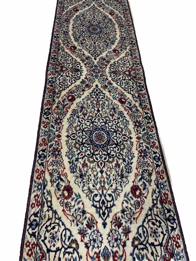 Perserteppich Nain 210x62 cm Wolle Handgeknüpft