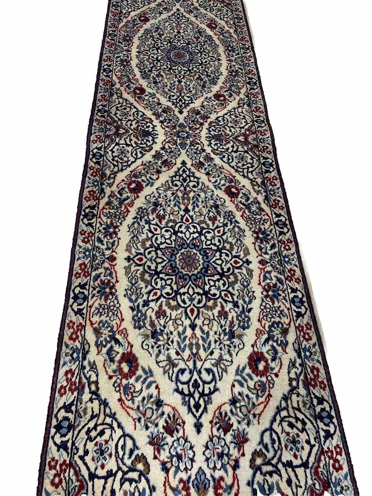 Perserteppich Nain 210x62 cm Wolle Handgeknüpft