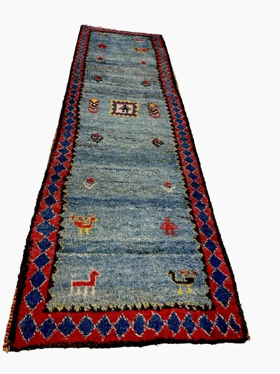 Perserteppich Gabbeh 295 x 80 cm Wolle handgeknüpft