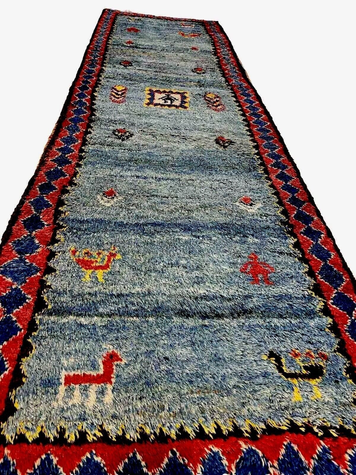 Perserteppich Gabbeh 295 x 80 cm Wolle handgeknüpft