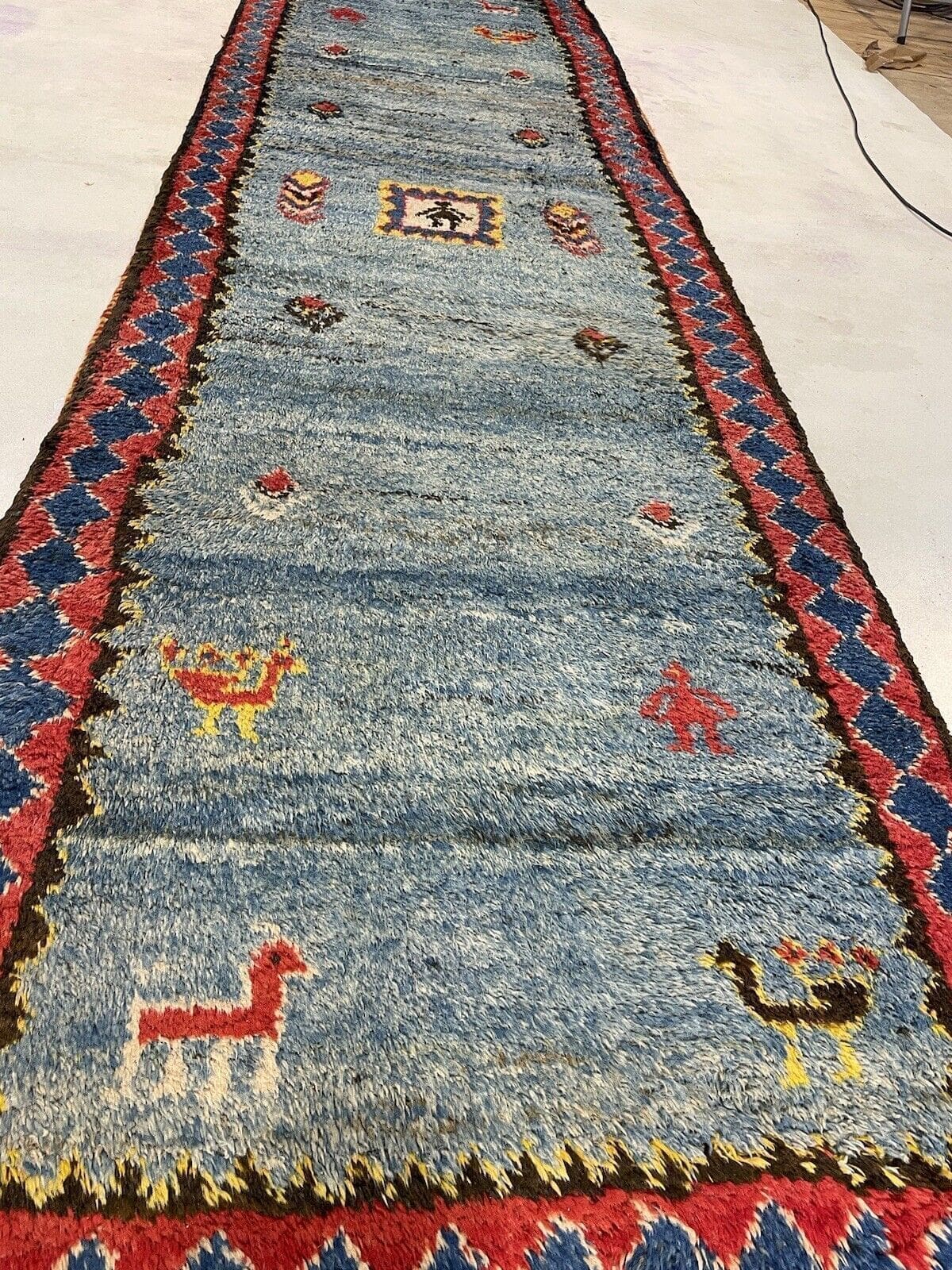 Perserteppich Gabbeh 295 x 80 cm Wolle handgeknüpft