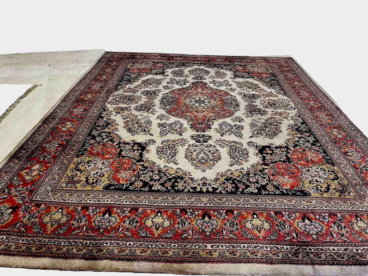 Orientteppich Kaschmir 310x250 cm Wolle handgeknüpft