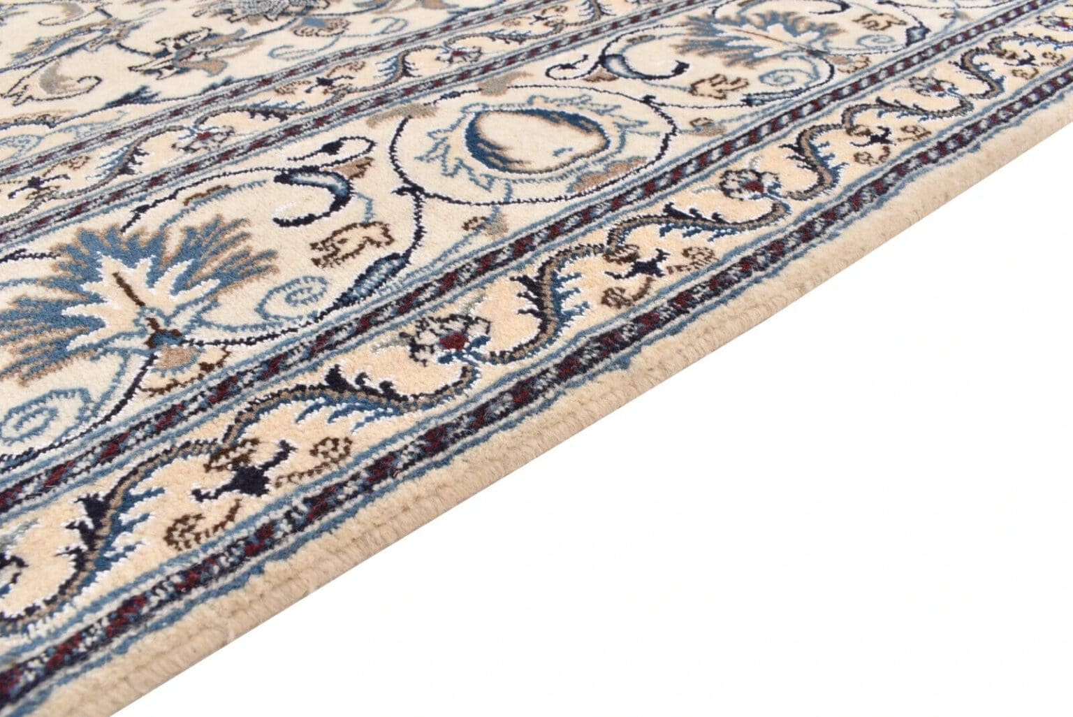 original-perserteppich-nain-kashmari-205-x-196-cm-neu-top-zustand-1-5 Perserteppich Nain 205 x 196 cm geknüpft (Verkauft)