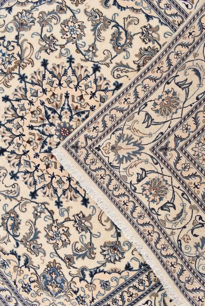 original-perserteppich-nain-kashmari-205-x-196-cm-neu-top-zustand-1-6 Perserteppich Nain 205 x 196 cm geknüpft (Verkauft)