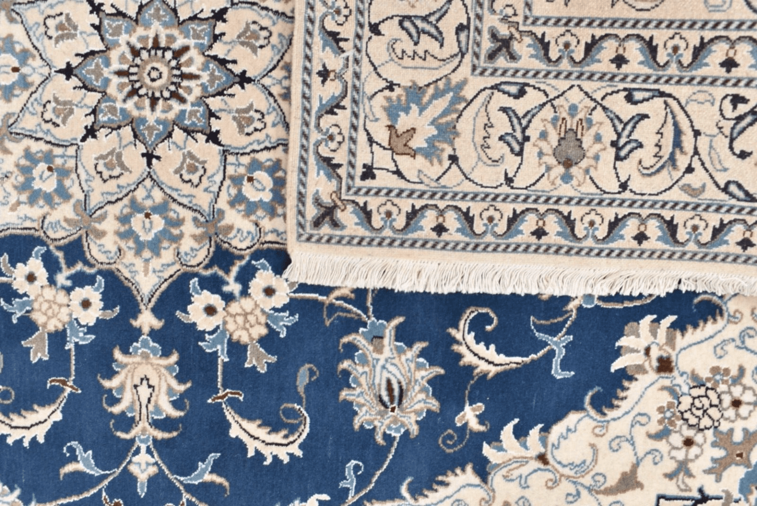 original-perserteppich-nain-kashmari-237-cm-x-166-cm-top-zustand-100 Perserteppich Nain 237 x 166 cm handgeknüpft (Verkauft)