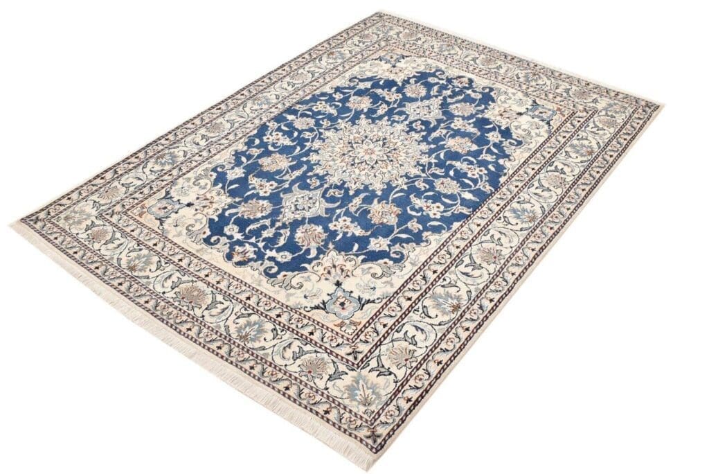 original-perserteppich-nain-kashmari-207-cm-x-146-cm-top-zustand-1-2 Perserteppich Nain 207 x 146 cm Wolle handgeknüpft (Verkauft)
