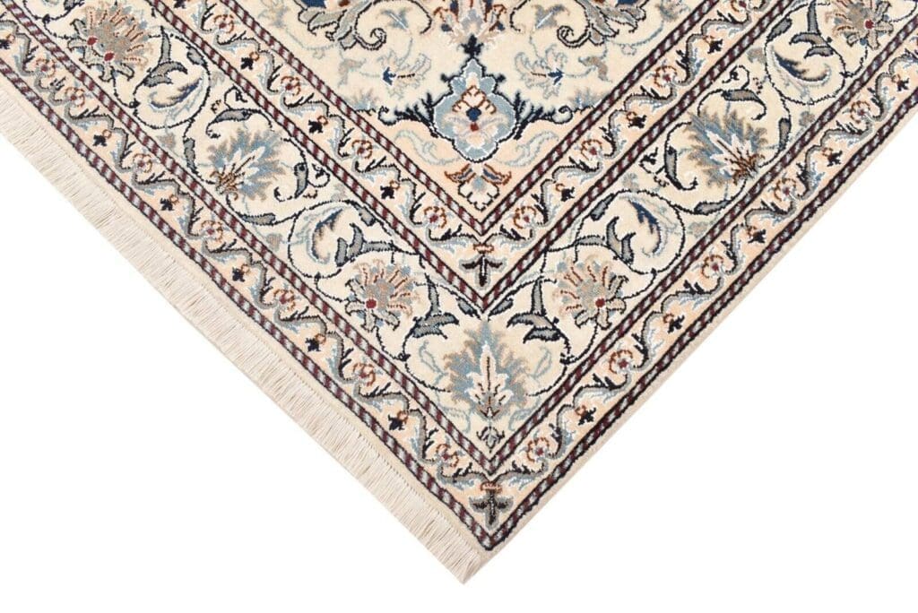 original-perserteppich-nain-kashmari-207-cm-x-146-cm-top-zustand-1-4 Perserteppich Nain 207 x 146 cm Wolle handgeknüpft (Verkauft)