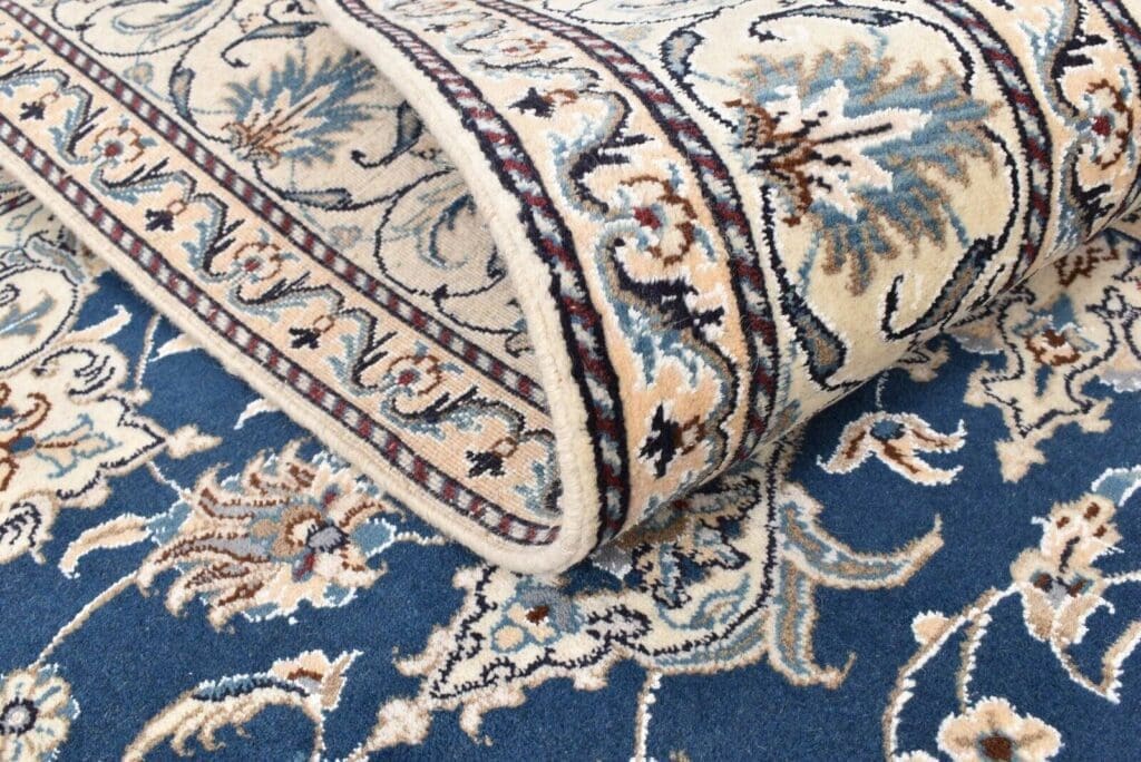 original-perserteppich-nain-kashmari-207-cm-x-146-cm-top-zustand-1-6 Perserteppich Nain 207 x 146 cm Wolle handgeknüpft (Verkauft)