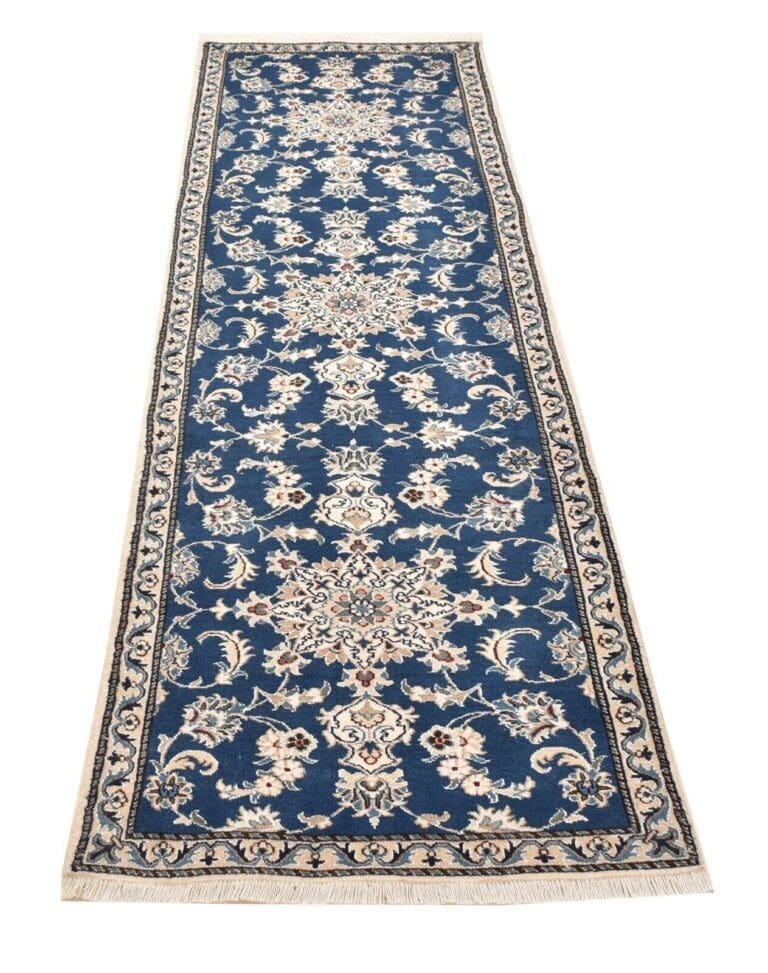 original-perserteppich-nain-kashmari-288-cm-x-78-cm-top-zustand-100-1-2 Perserteppich Nain Kaschmir 288 x 78 cm handgeknüpft (Verkauft)