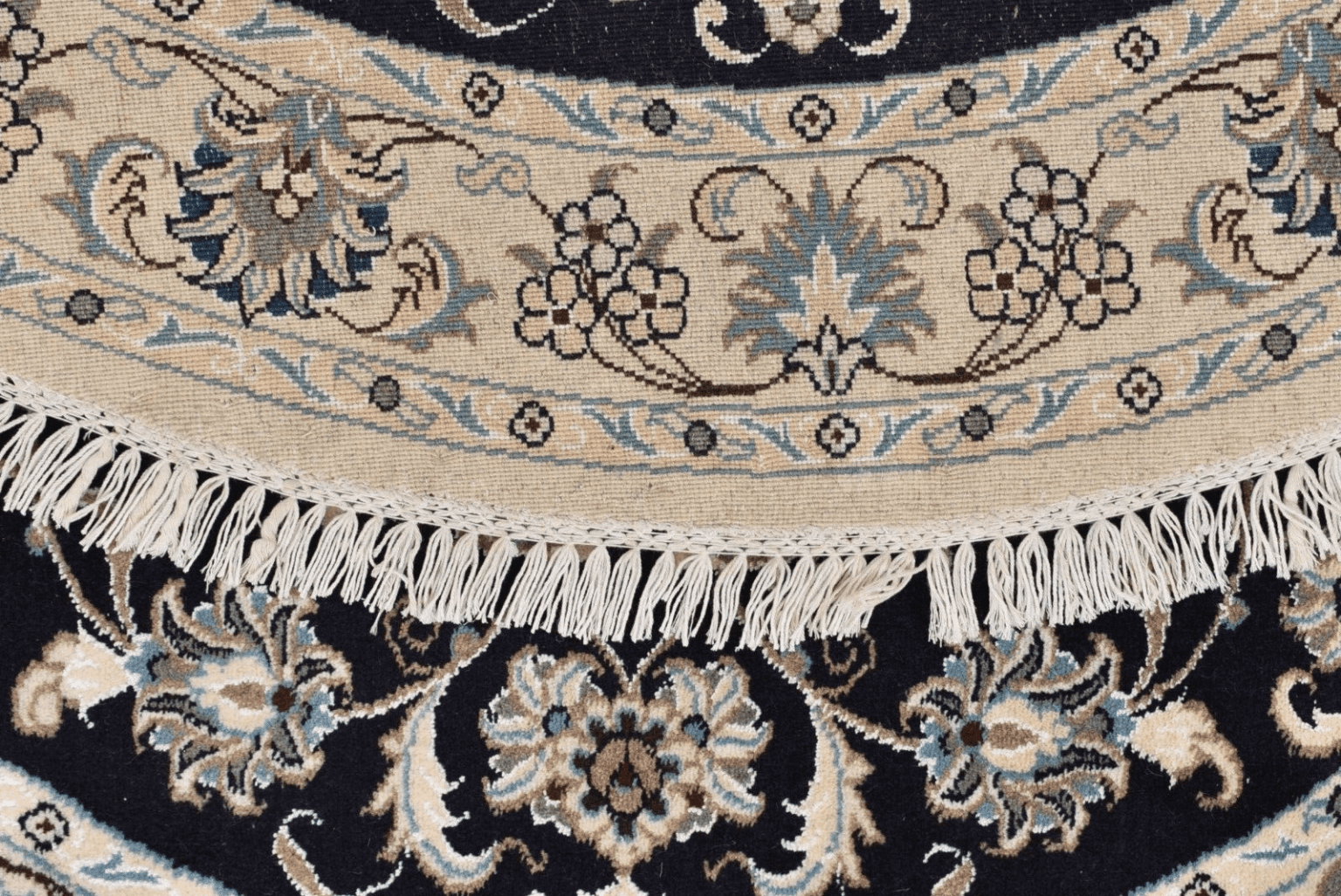 original-perserteppich-nain-kashmari-148-cm-x-148-cm-top-zustand Perserteppich Nain 148 x 148 cm handgeknüpft (Verkauft)