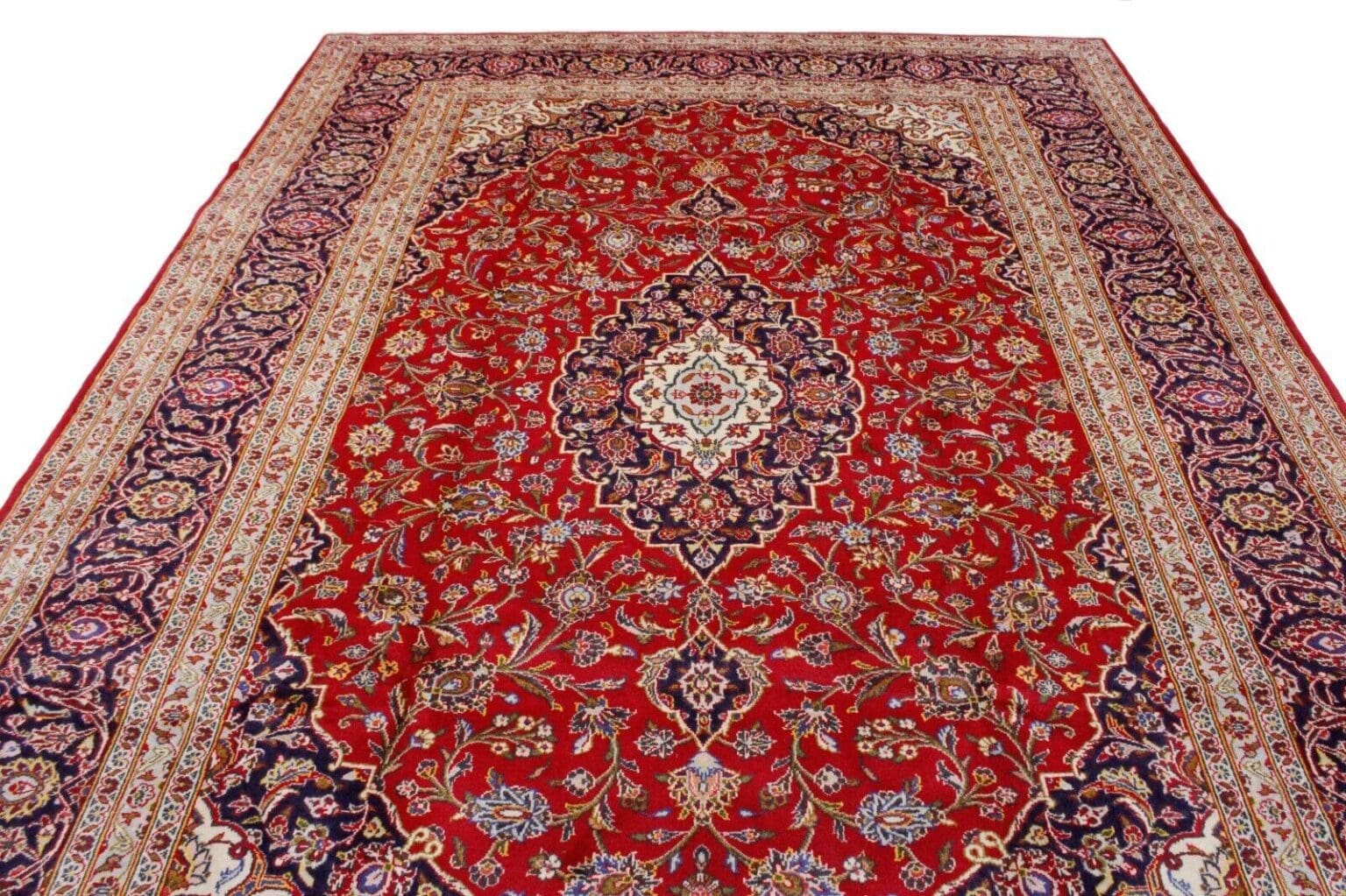Perserteppich Keshan 340 x 242 cm Wolle handgeknüpft