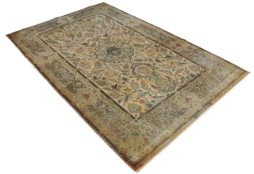 Perserteppich Isfahan 240 x 154 cm Seide Wolle handgeknüpft