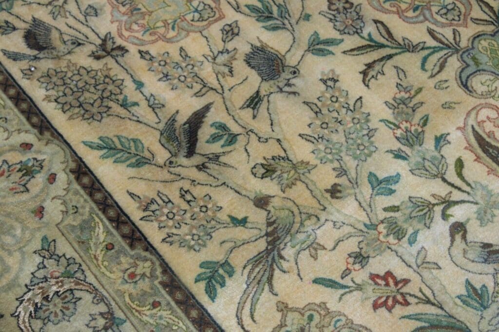 Perserteppich Isfahan 240 x 154 cm Seide Wolle handgeknüpft