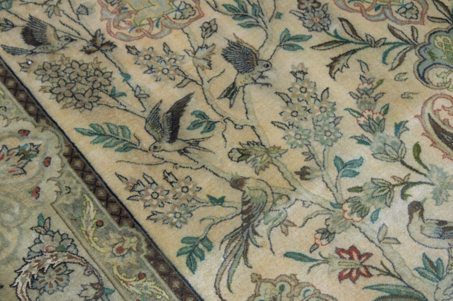 Perserteppich Isfahan 240 x 154 cm Seide Wolle handgeknüpft