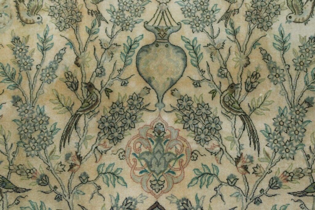 Perserteppich Isfahan 240 x 154 cm Seide Wolle handgeknüpft