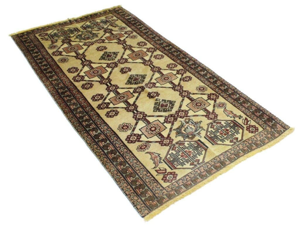 Perserteppich Shiraz 202 x 110 cm Wolle handgeknüpft