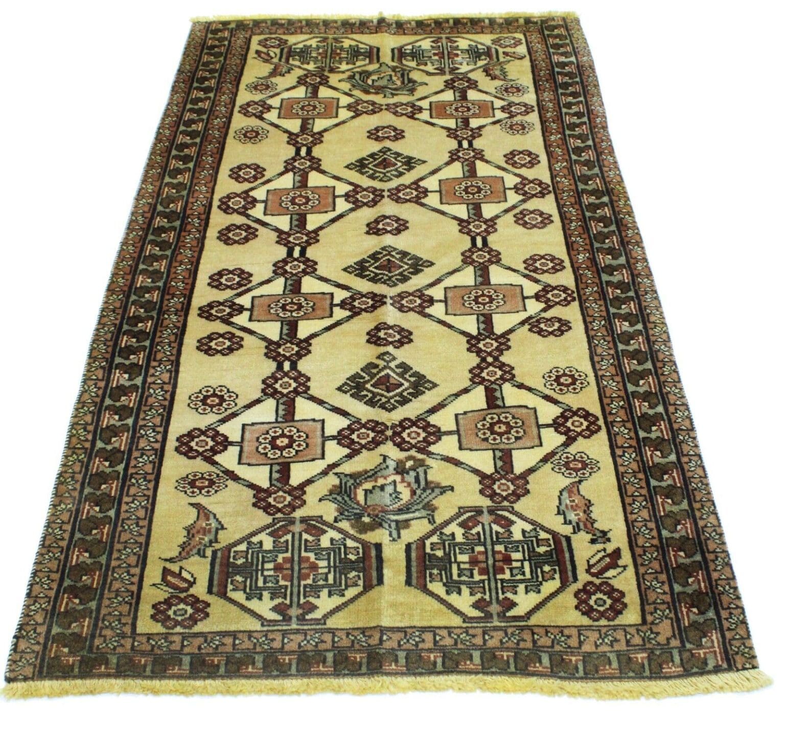 Perserteppich Shiraz 202 x 110 cm Wolle handgeknüpft