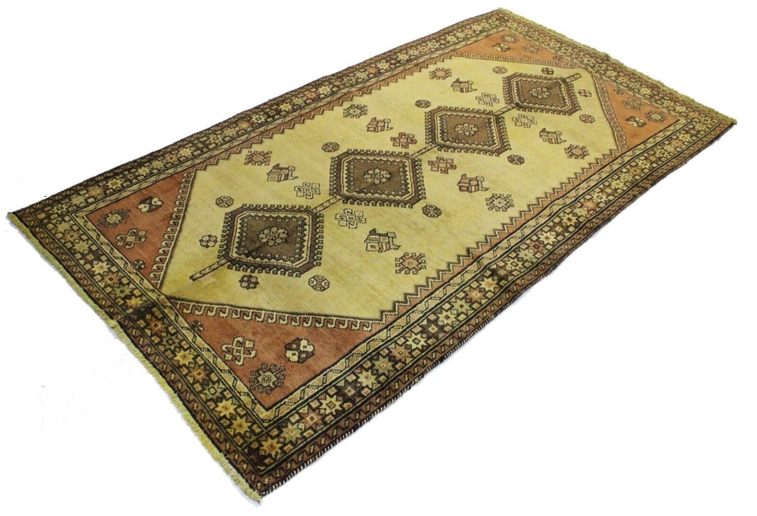 Perserteppich Shiraz Ghashghai 222 x 120 cm Wolle handgeknüpft