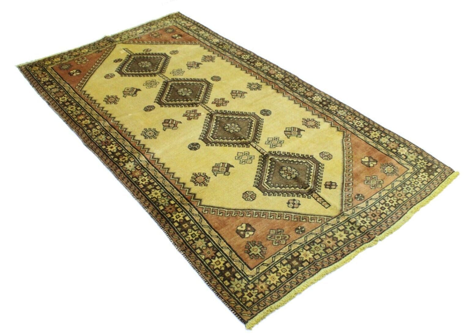 Perserteppich Shiraz Ghashghai 222 x 120 cm Wolle handgeknüpft