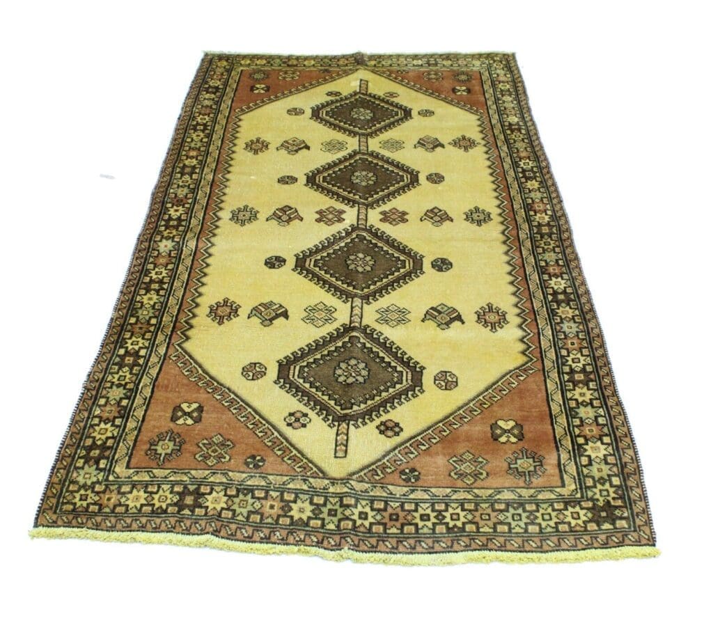 Perserteppich Shiraz Ghashghai 222 x 120 cm Wolle handgeknüpft