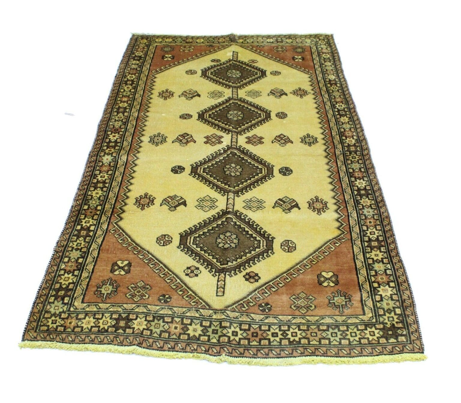 Perserteppich Shiraz Ghashghai 222 x 120 cm Wolle handgeknüpft