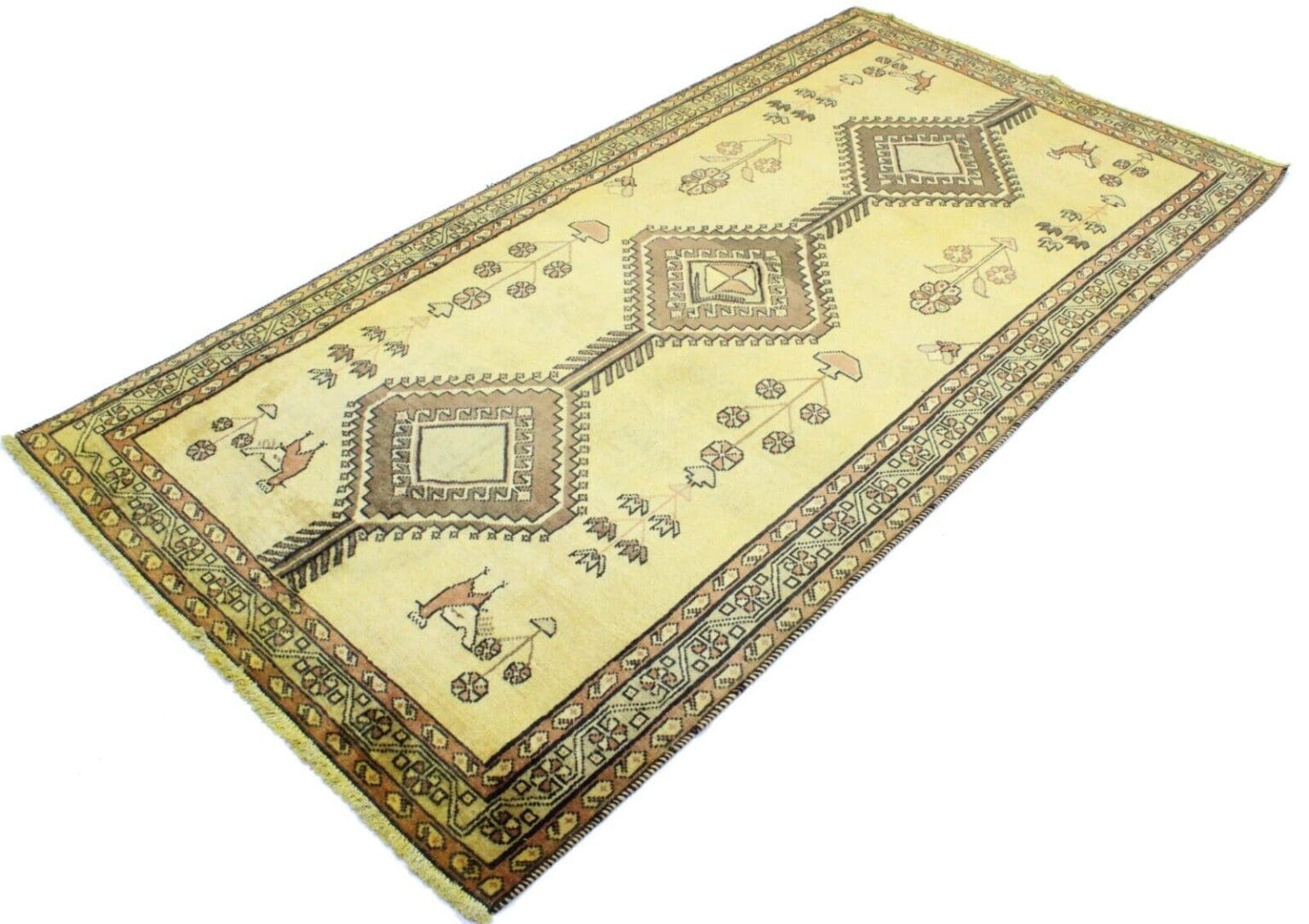 Perserteppich Shiraz 226 x 118 cm Wolle handgeknüpft