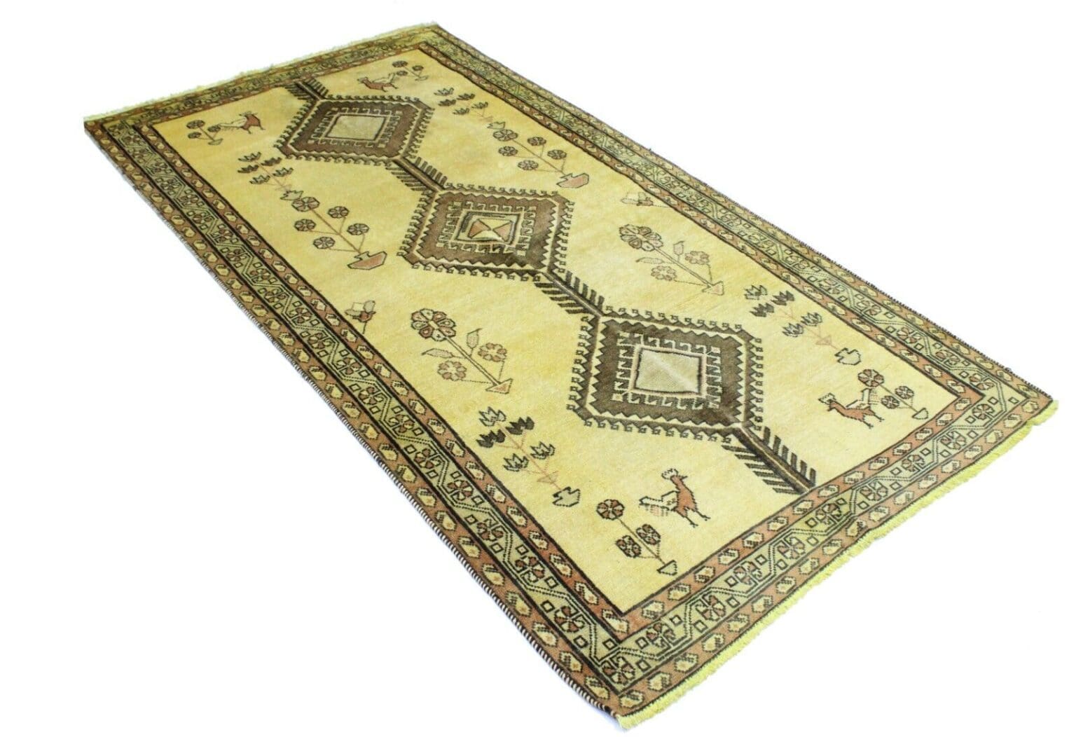 Perserteppich Shiraz 226 x 118 cm Wolle handgeknüpft