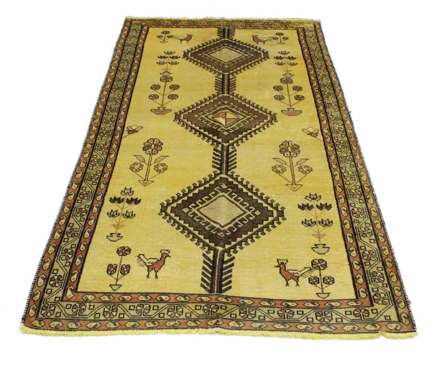 Perserteppich Shiraz 226 x 118 cm Wolle handgeknüpft