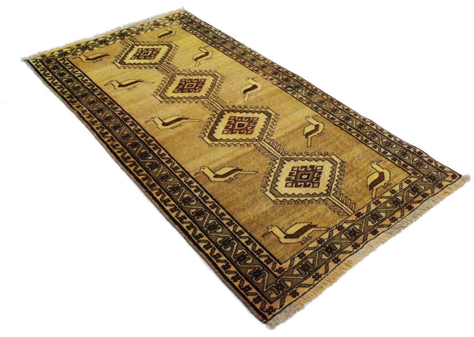 Perserteppich Shiraz 203 x 106 cm Wolle handgeknüpft