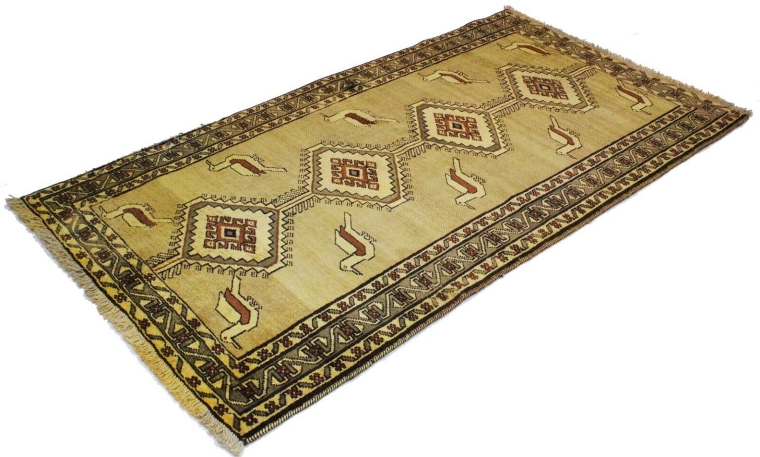 Perserteppich Shiraz 203 x 106 cm Wolle handgeknüpft