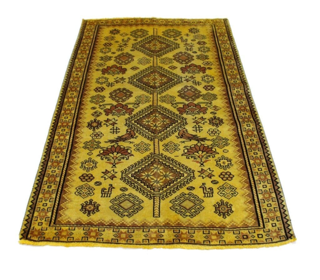 Perserteppich Shiraz Ghashghai 200 x 113 cm Wolle handgeknüpft