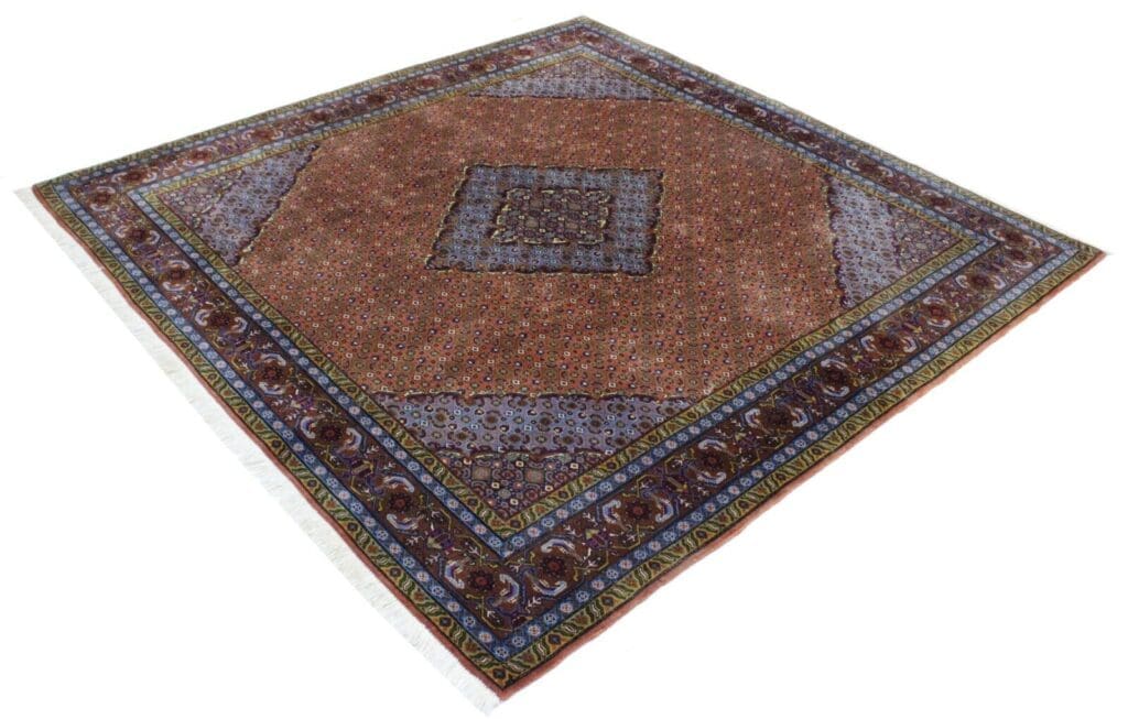 Perserteppich Täbriz 200 x 200 cm Seide handgeknüpft