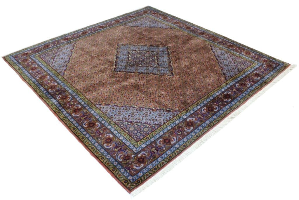Perserteppich Täbriz 200 x 200 cm Seide handgeknüpft