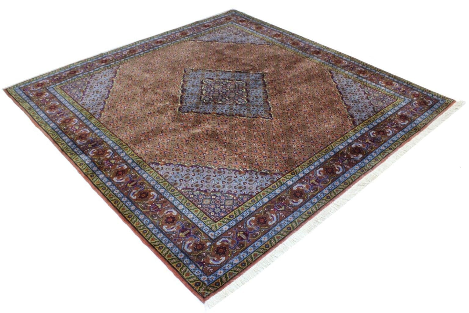 Perserteppich Täbriz 200 x 200 cm Seide handgeknüpft