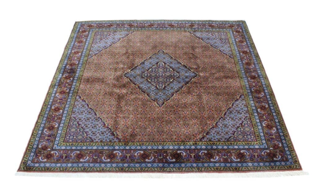 Perserteppich Täbriz 200 x 200 cm Seide handgeknüpft
