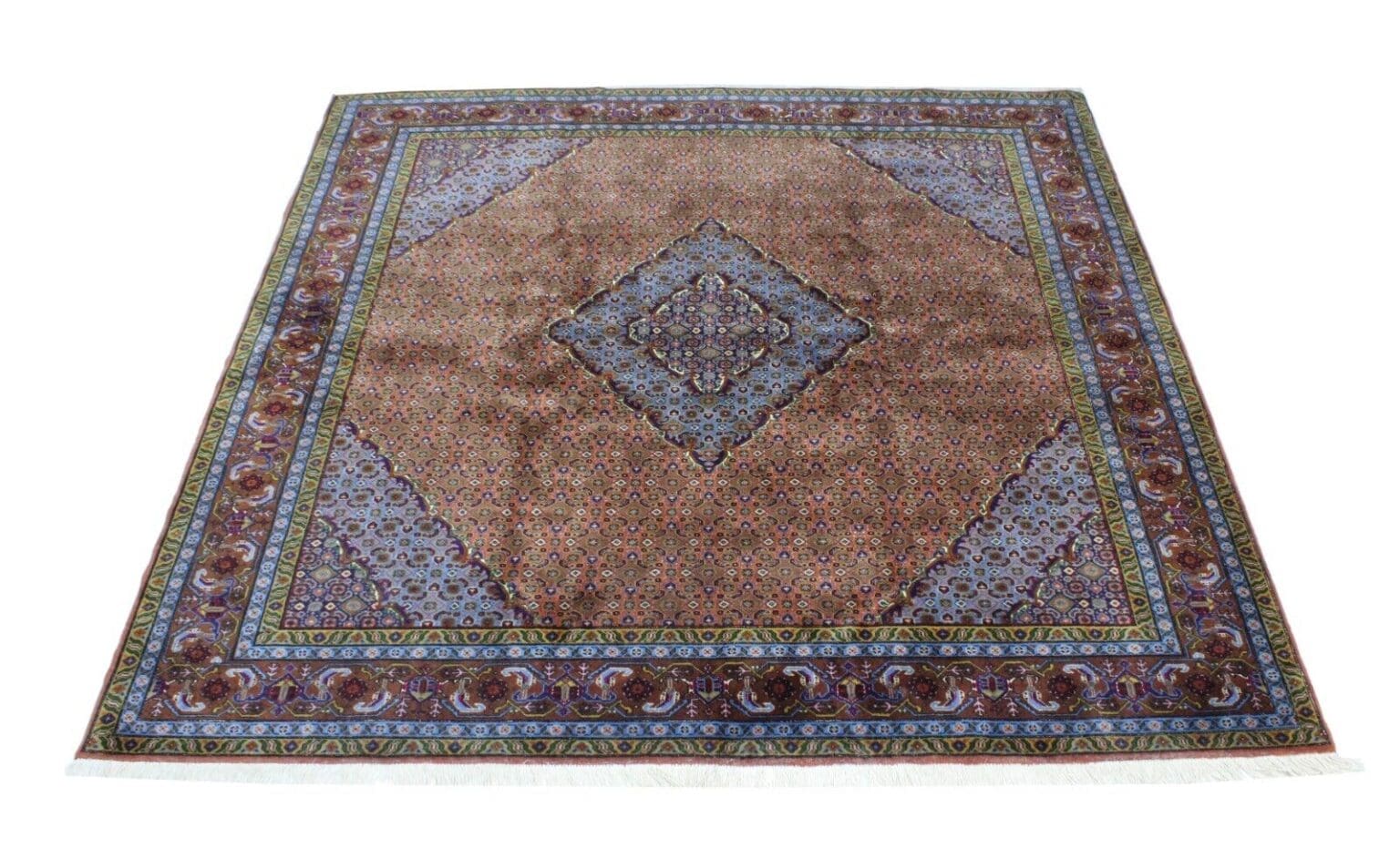 Perserteppich Täbriz 200 x 200 cm Seide handgeknüpft