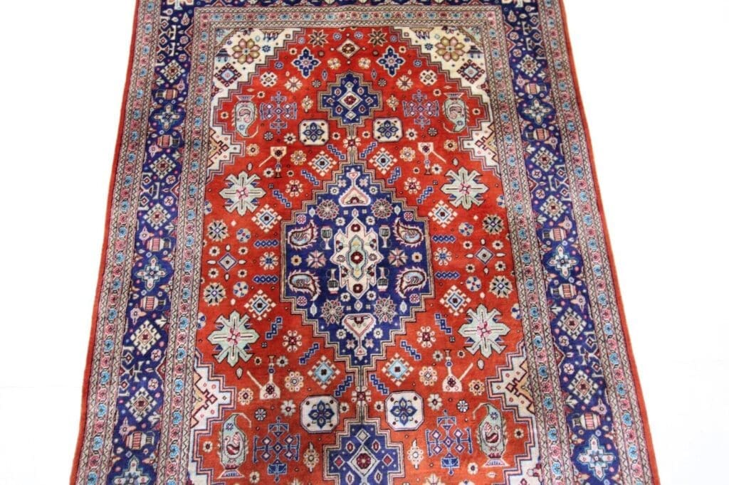 Perserteppich Ghom 123 x 80 cm Seide handgeknüpft