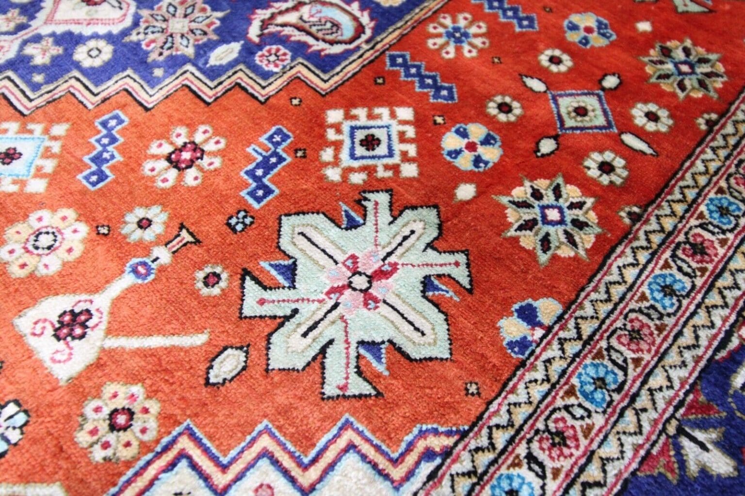 Perserteppich Ghom 123 x 80 cm Seide handgeknüpft