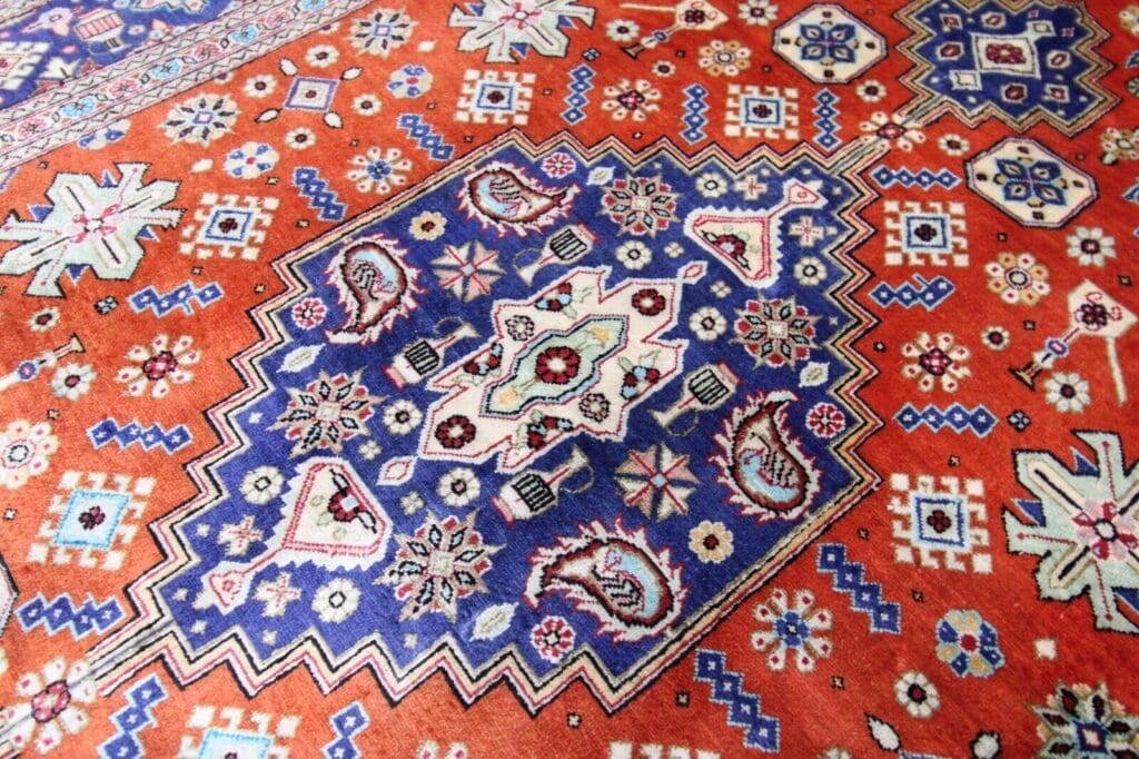 Perserteppich Ghom 123 x 80 cm Seide handgeknüpft