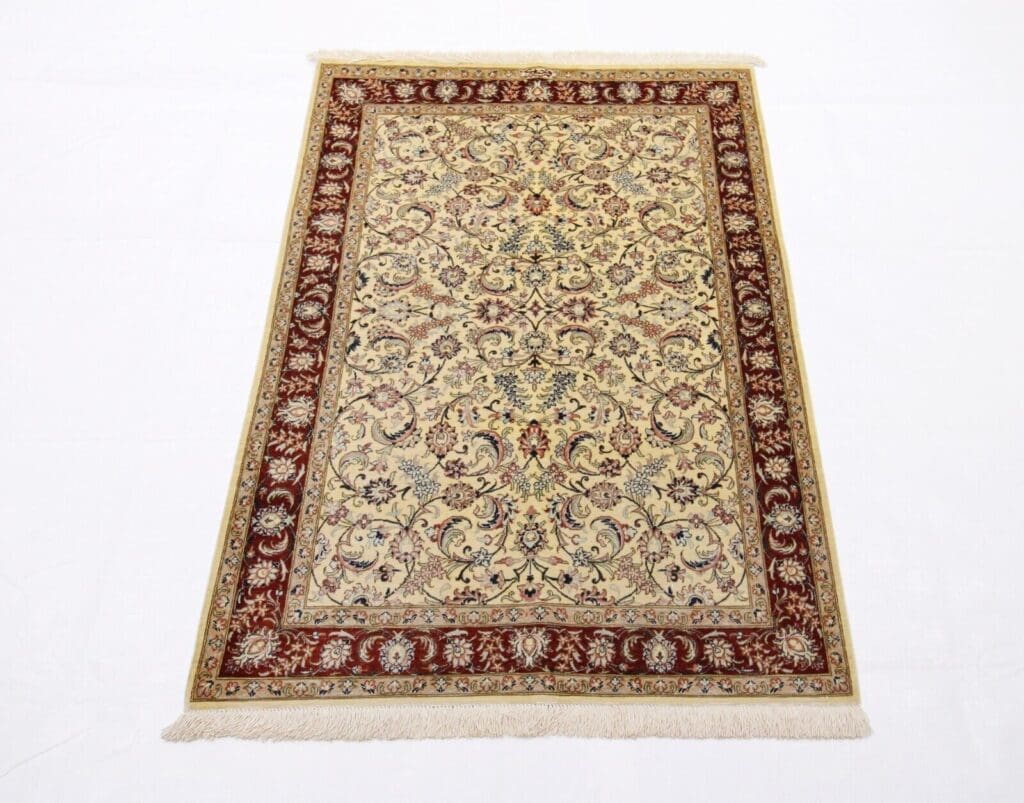 Perserteppich Ghom 121 x 81 cm Seide handgeknüpft
