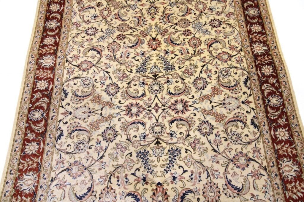 Perserteppich Ghom 121 x 81 cm Seide handgeknüpft