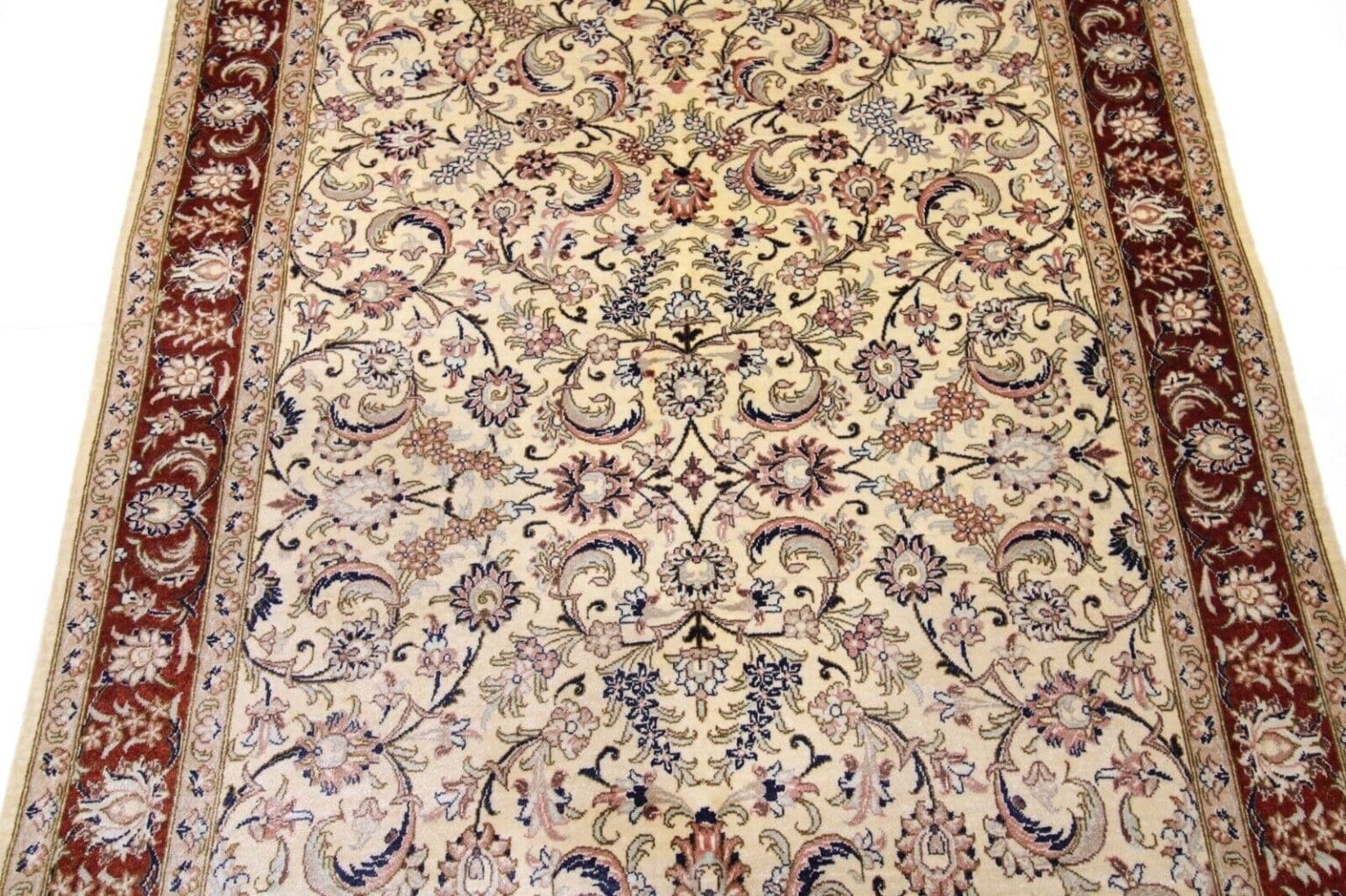 Perserteppich Ghom 121 x 81 cm Seide handgeknüpft