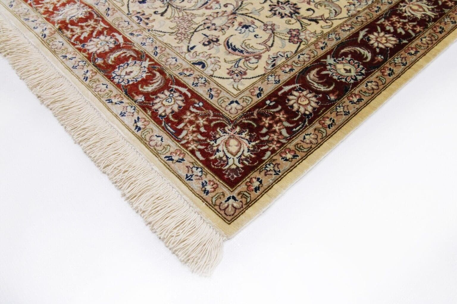 Perserteppich Ghom 121 x 81 cm Seide handgeknüpft
