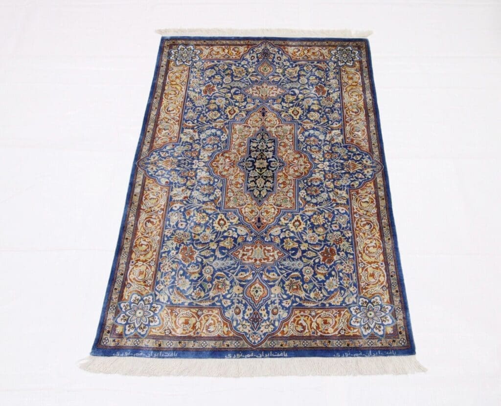 Perserteppich Ghom 120 x 78 cm Seide handgeknüpft