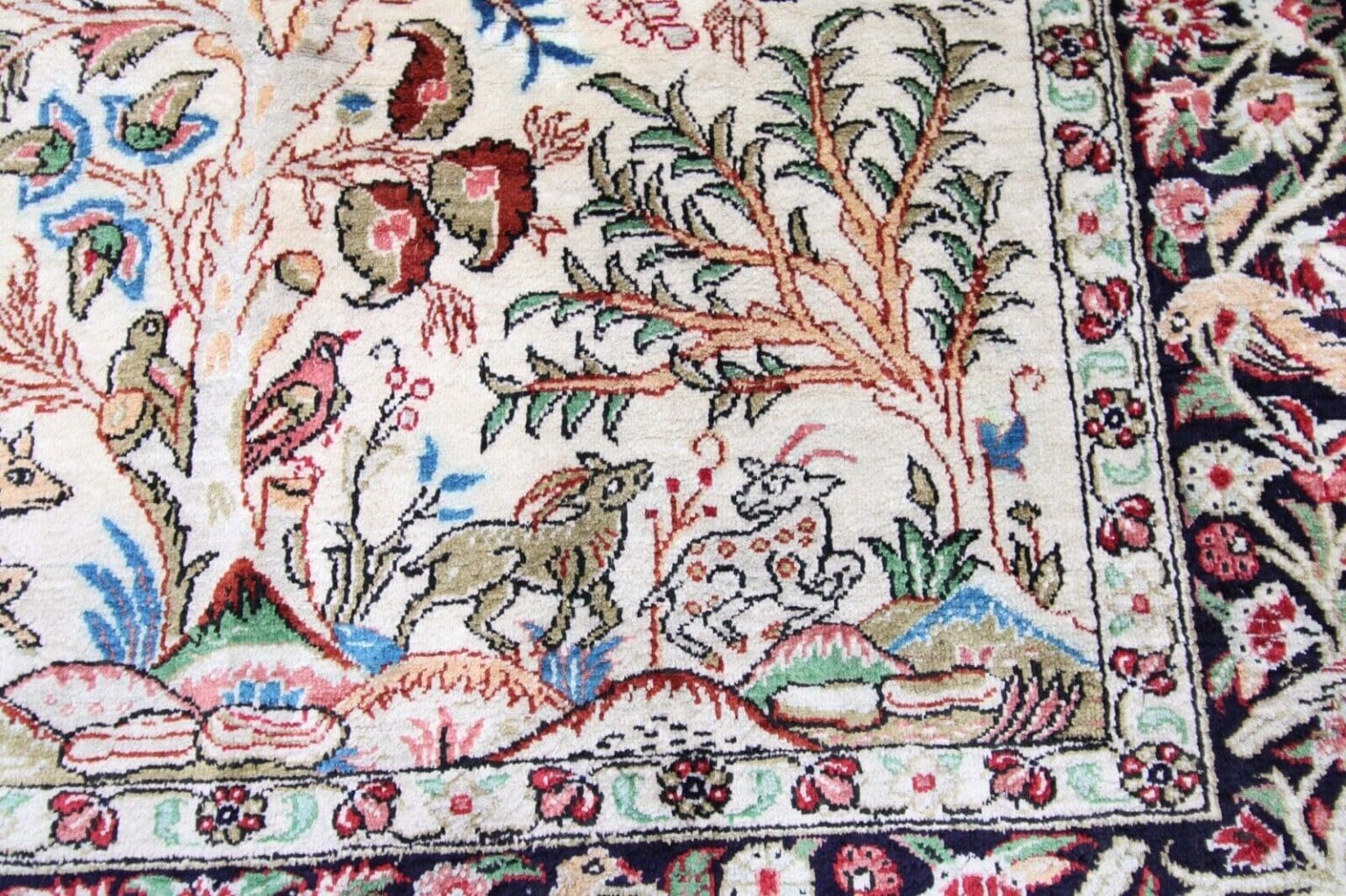 Perserteppich Ghom 130 x 80 cm Seide handgeknüpft