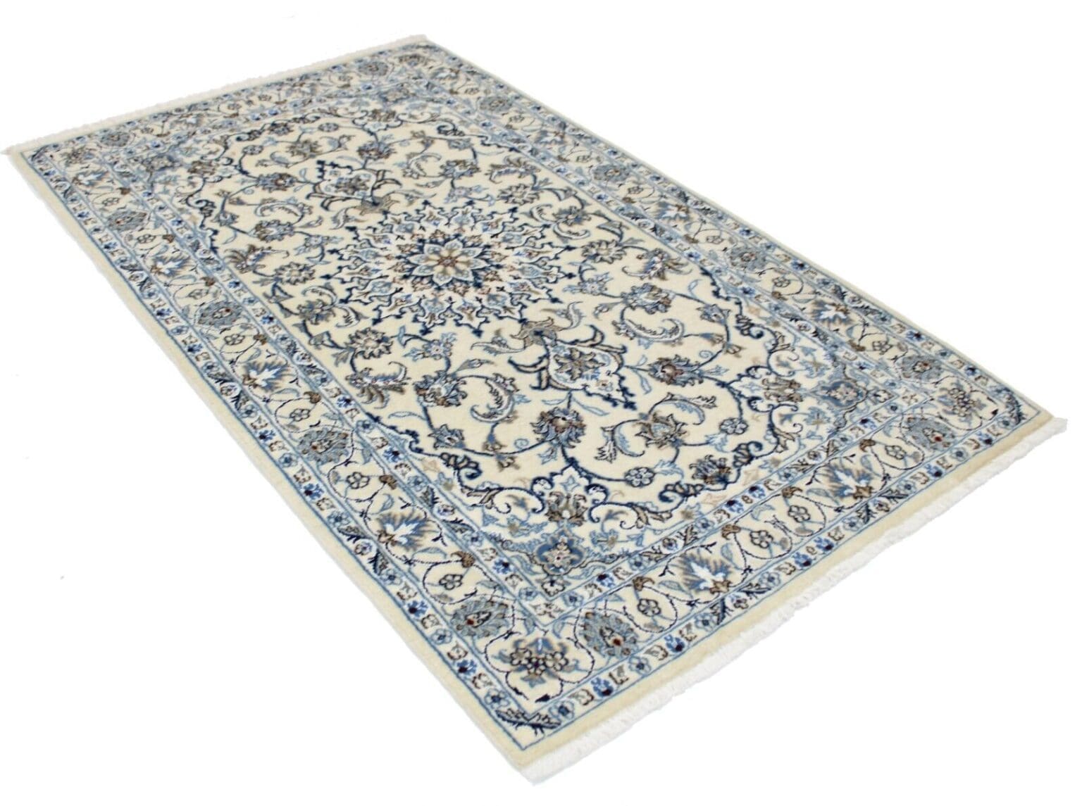 Perserteppich Nain 199 cm x 119 cm Wolle handgeknüpft