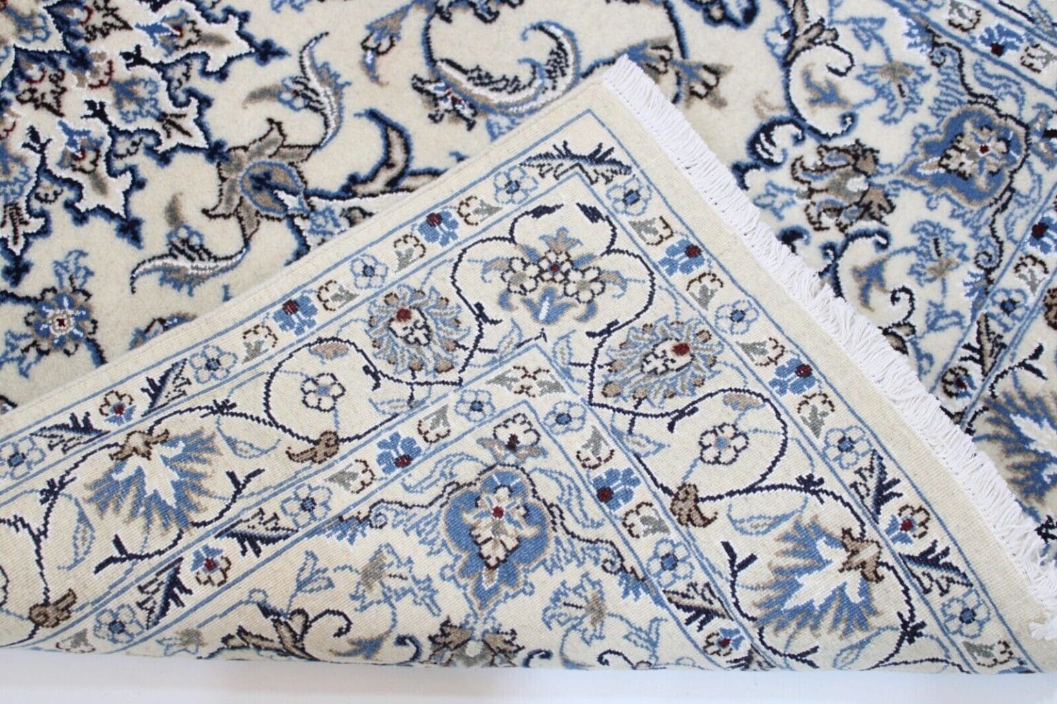 Perserteppich Nain 199 cm x 119 cm Wolle handgeknüpft