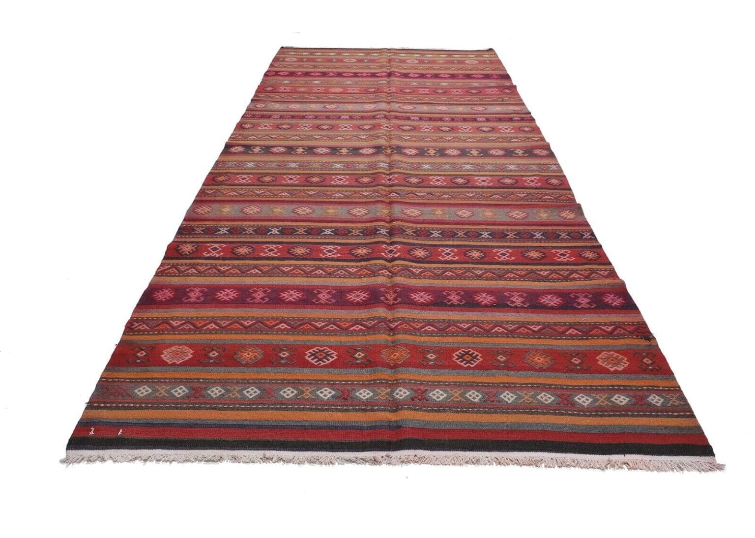 Perserteppich Ghashghai Fars 415 x 180 cm Wolle handgewebt